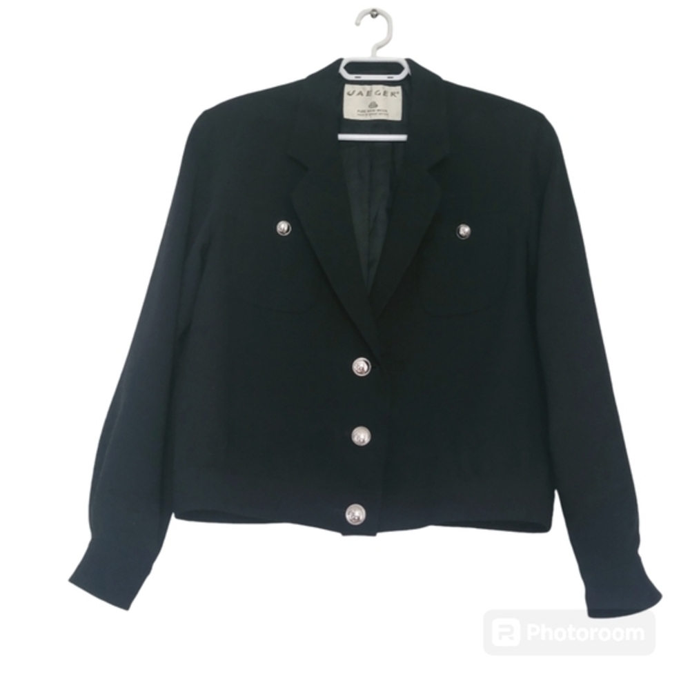 Jaeger Wool blazer,Vintage,military inspired,made in Great Britain